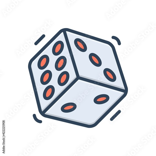 color illustration icon for luck