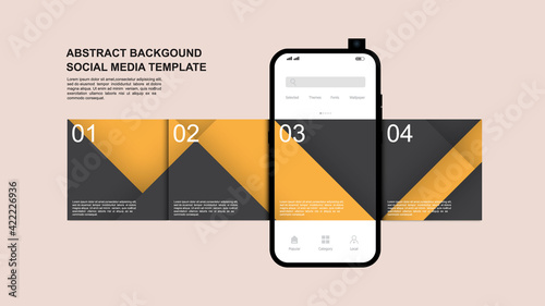 Abstract background social media template modern concept