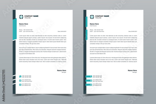 Letterhead design template. Elegant and clean modern business A4 letterhead letterhead template design. Illustration vector 