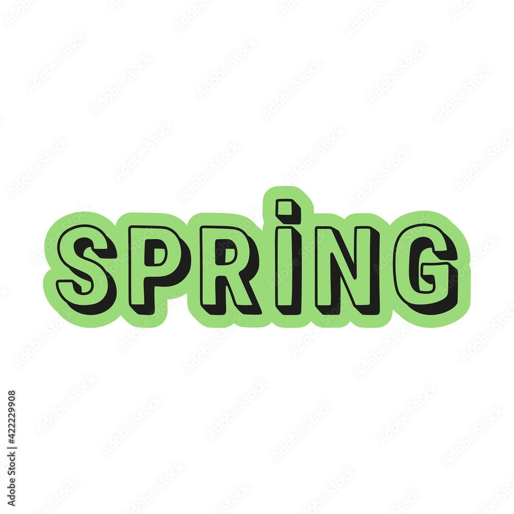 Inscription spring lettering Inscription spring lettering