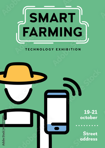Vector Smart Farmer Agriculture Poster