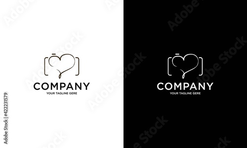 love photography logo template vector illustration icon element isolated