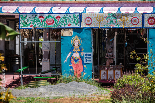 Colorful Hindu Temple in Saint-Pierre Reunion Island photo