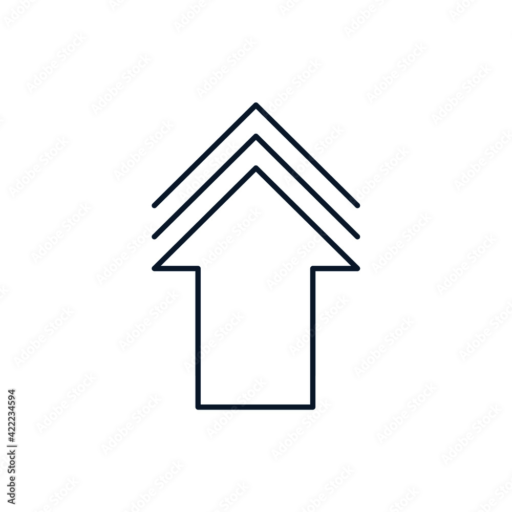 Arrow, cursor. The concept of increasing profits, quick results. Vector icon isolated on white background. Arrow, cursor. The concept of increasing profits, quick results. Vector icon isolated on white background.
