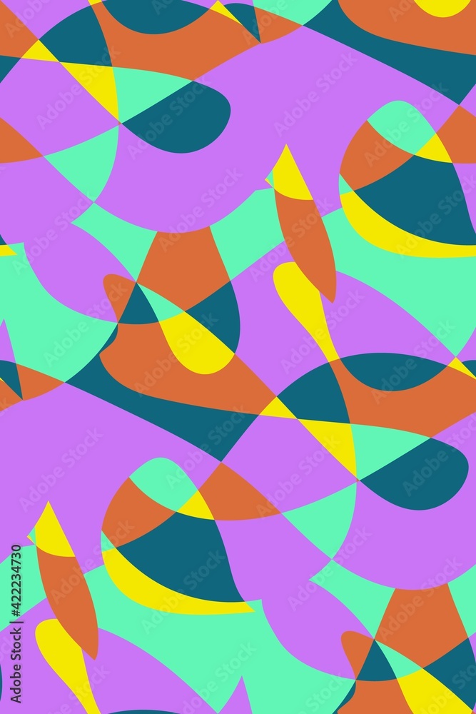 Obraz premium Abstract seamless background pattern. Vector illustration, fabric swatch, wallpaper.