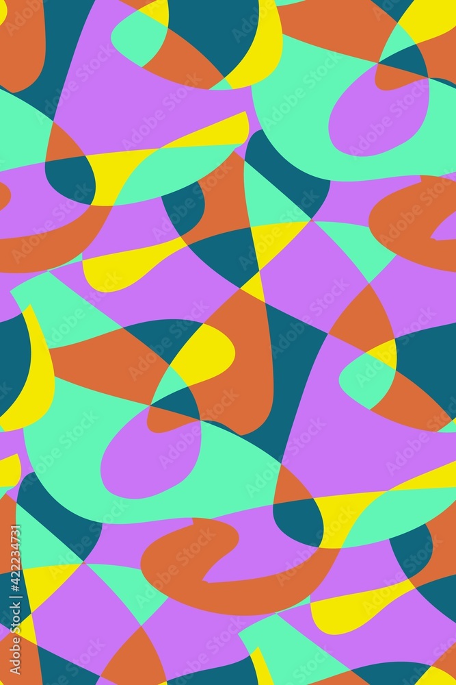 Obraz premium Abstract seamless background pattern. Vector illustration, fabric swatch, wallpaper.