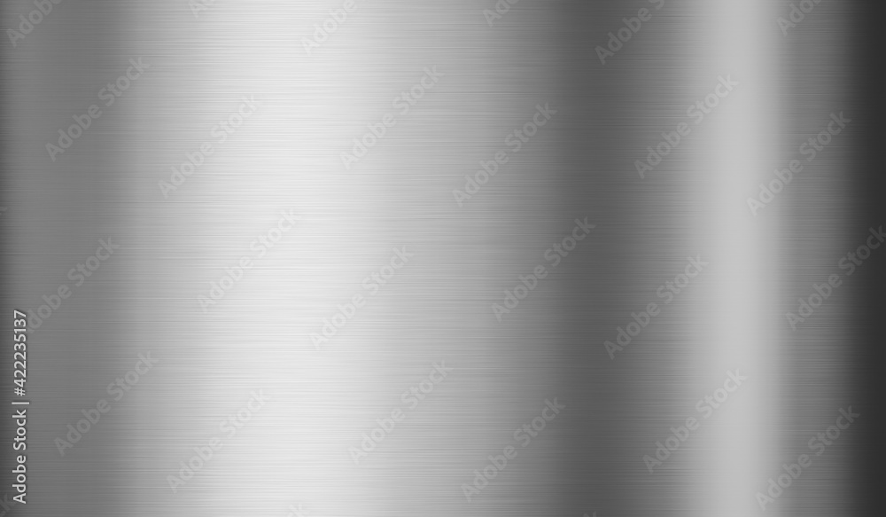 Silver metal steel plate and metallic texture background with shiny pattern stainless material surface. 3D rendering. - obrazy, fototapety, plakaty 