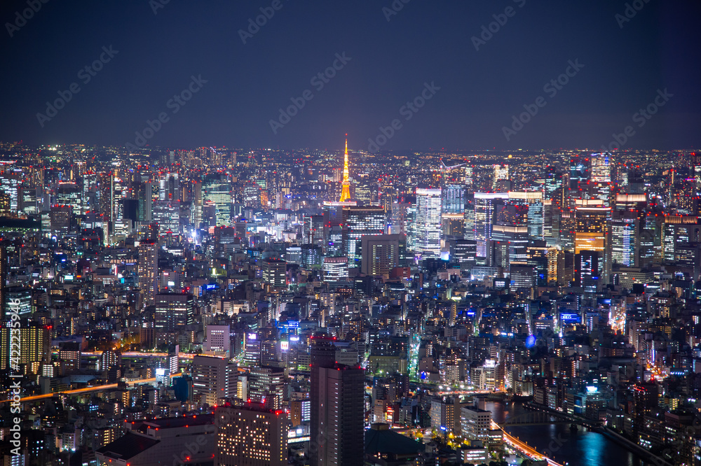 Night blurred bokeh light city office building, abstract background. Night blurred bokeh light city office building, abstract background.
