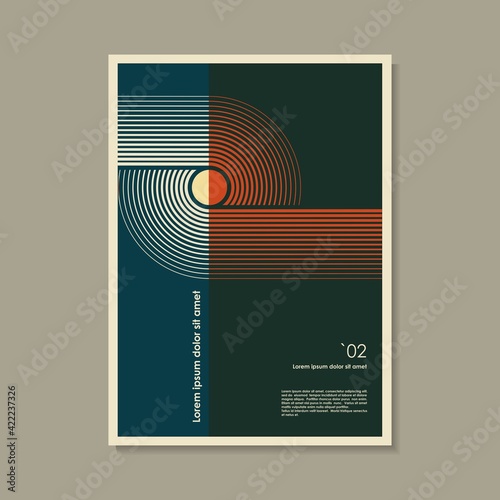 Artwork inspired postmodern of vector abstract dynamic symbols with bold geometric shapes, useful for web background, poster art design, magazine front page, hi-tech print, cover artwork.