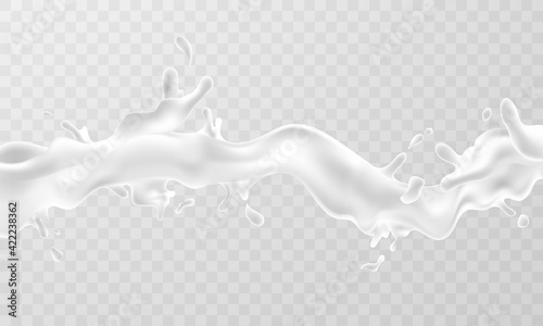 Milk splash background yogurt wave border.