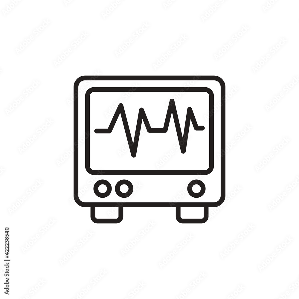 ECG Monitor icon in vector. Logotype
