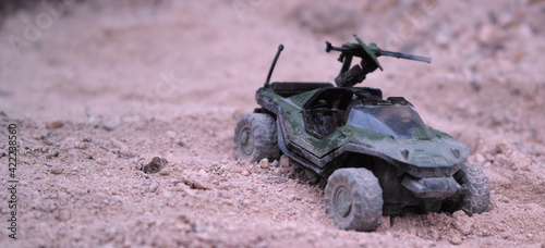 Slika na platnu Warthog vehículo halo, blindado, guerra