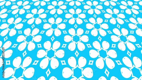 Background with colorful graphic pattern that tilts up and moves down, composed of geometric shapes, in 4K and 16: 9 video format.