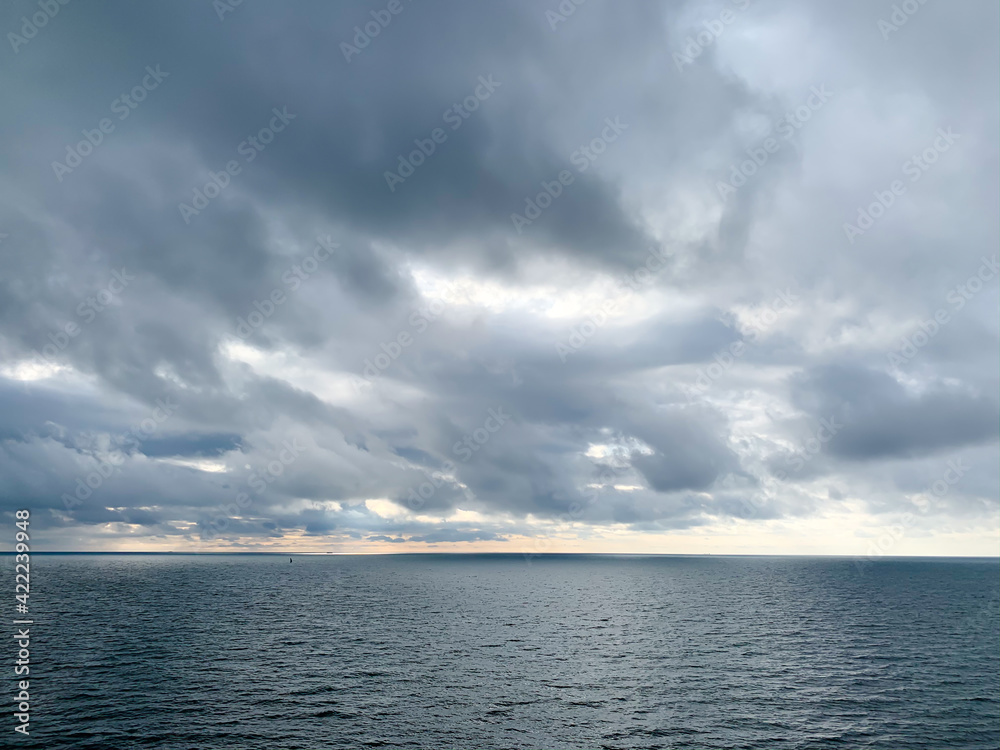 Blue clouds over the sea Blue clouds over the sea