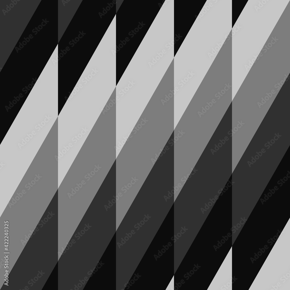 Gray Color. Diagonal Rectangles Pattern. - obrazy, fototapety, plakaty 