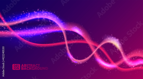 Abstract light wave lines