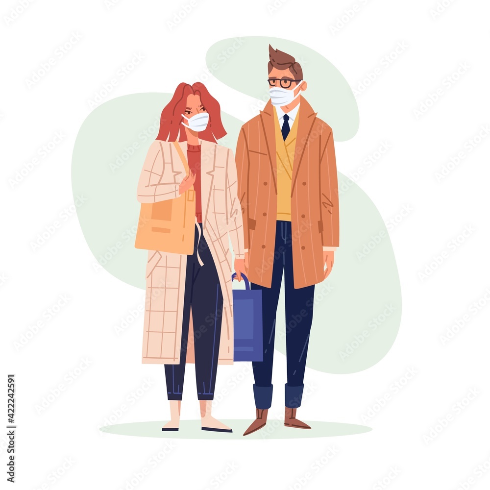 Couple in masks Couple in masks