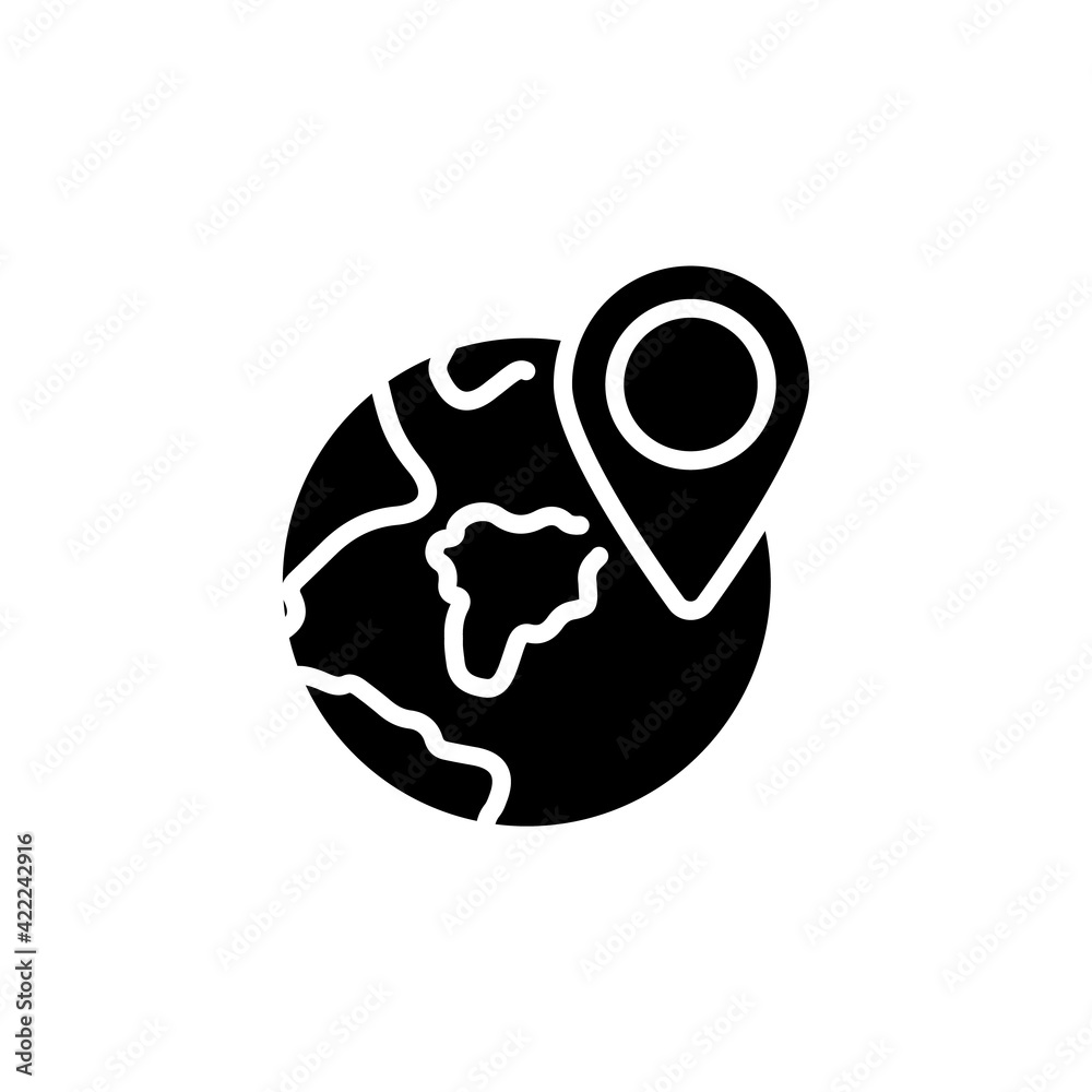Obraz premium Global Location icon in vector. Logotype