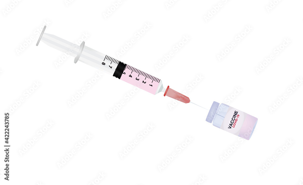 Obraz premium Covid 19 vaccine. vector illustration