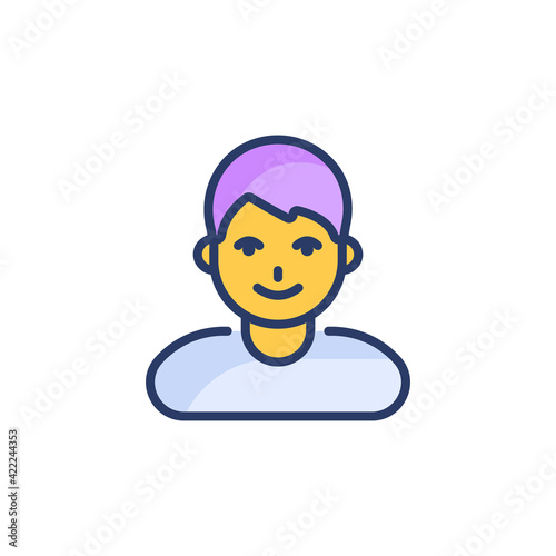 Boy icon in vector. Logotype