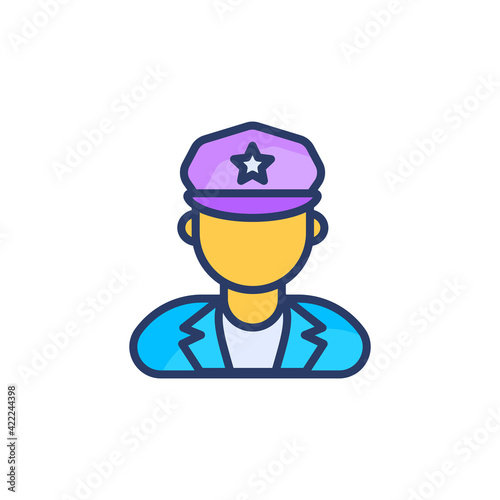 Pilot icon in vector. Logotype