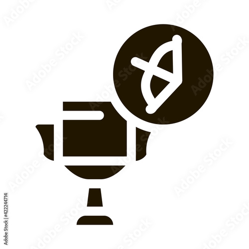 Archery Championship Cup Icon Vector