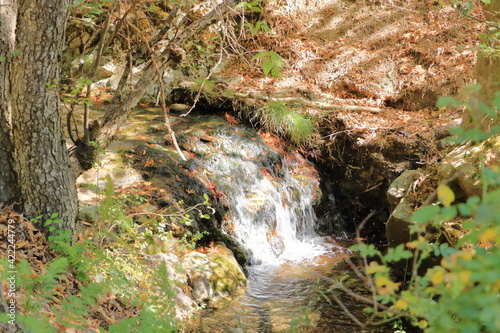 Caledonia waterfall trail in the troodos mountains in cyprus