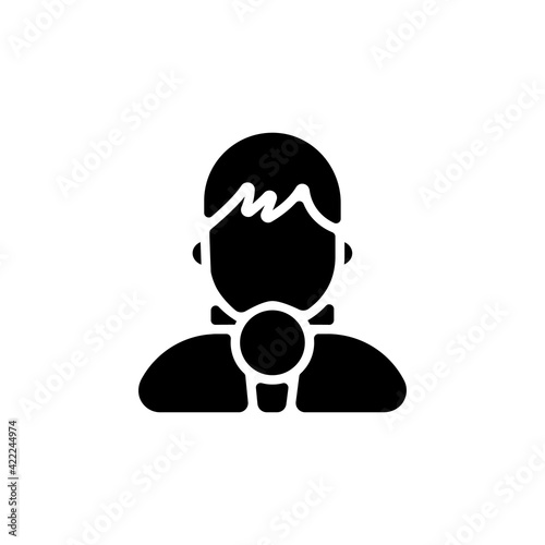 Journalist icon in vector. Logotype