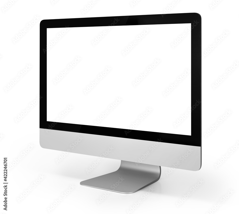 Computer monitor, keyboard and mouse isolated on a white background with clipping path Computer monitor, keyboard and mouse isolated on a white background with clipping path