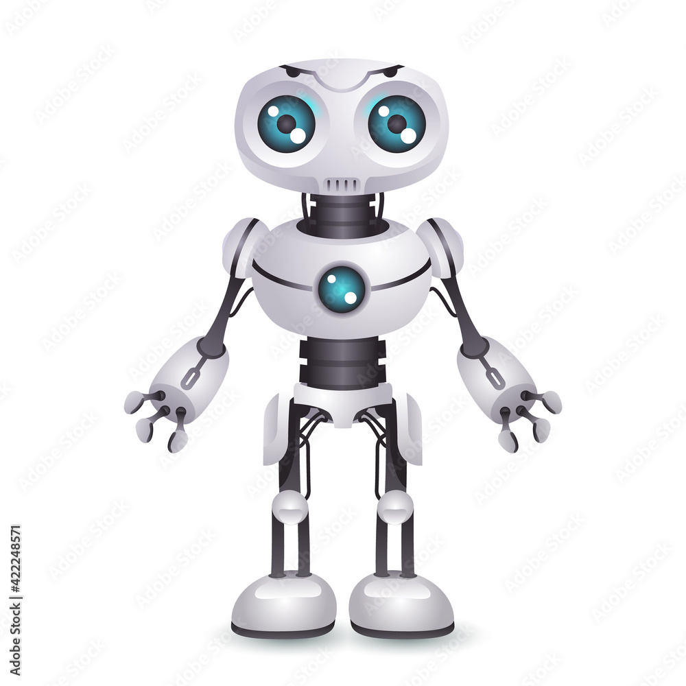 Robot technology mechanical artificial intelligence future scifi science fiction design 3d vector illustration Robot technology mechanical artificial intelligence future scifi science fiction design 3d vector illustration