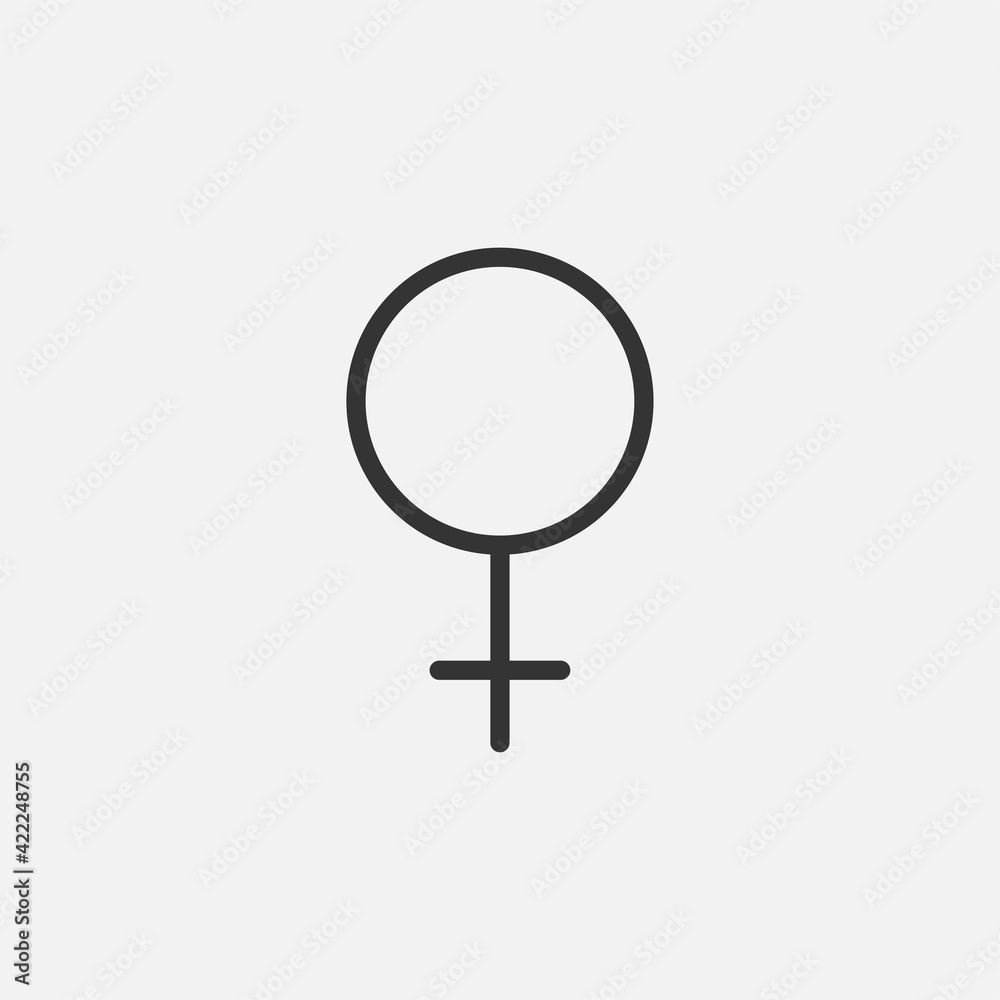 Female sign icon isolated on background. Gender symbol modern, simple, vector, icon for website design, mobile app, ui. Vector Illustration Female sign icon isolated on background. Gender symbol modern, simple, vector, icon for website design, mobile app, ui. Vector Illustration