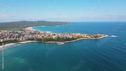 Wallpaper Mural Amazing Aerial view of town of Primorsko, Burgas Region, Bulgaria  Torontodigital.ca