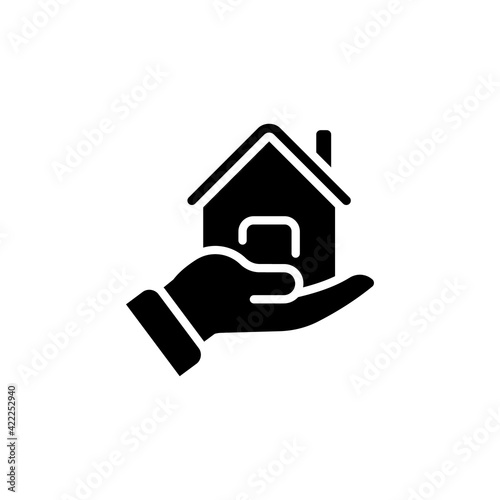 Buy House icon in vector. Logotype