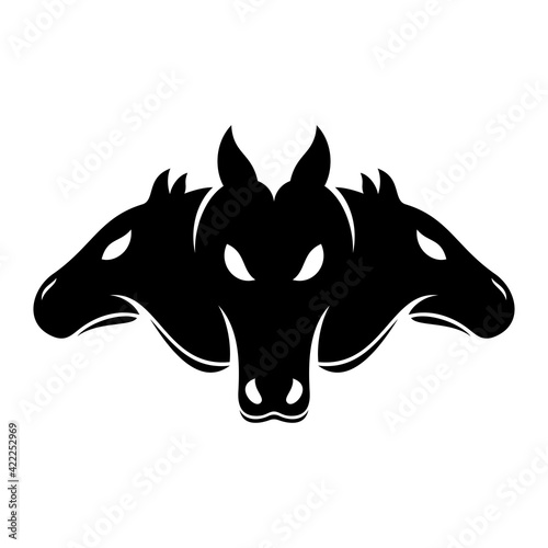 Three Horse Mascot Logo Design