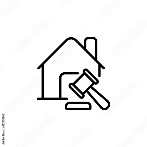 Real Estate Law icon in vector. Logotype