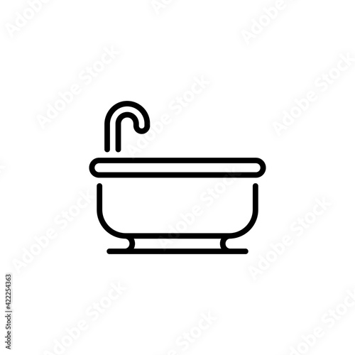 Bathroom icon in vector. Logotype