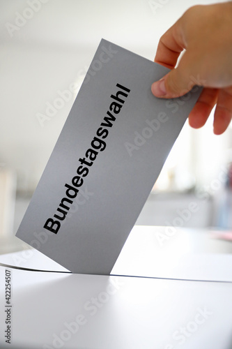 Stimmzettel zur Bundestagswahl in Deutschland