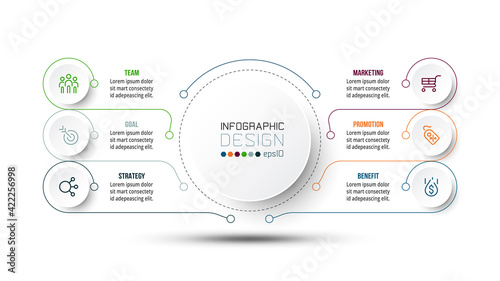 Business or marketing diagram infographic template.