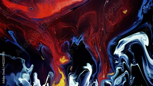 4K footage, Abstract  inks painting background, Mixture of acrylic paints,    marble abstract fluid art pattern, Luxury colors Slow motion shot, 4K Footage Inkscapes concept, ink