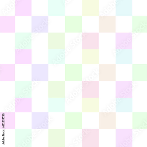 Bright colorful square geometric tile wallpaper pastel background