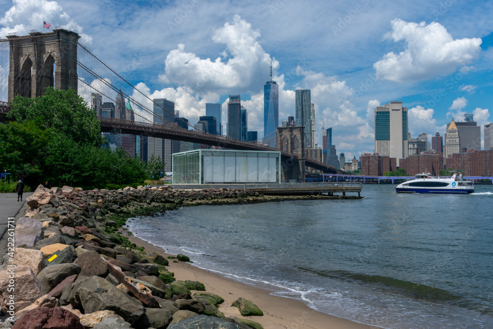 New York City and Brooklyn Bridge