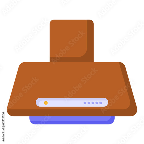 
An exhaust called kitchen hood used in kitchen setting 

