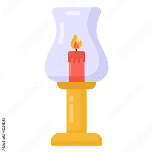 
A cable holder glass, flat icon 

