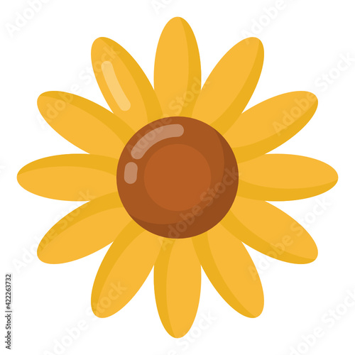
Sunflower in editable vector design 


