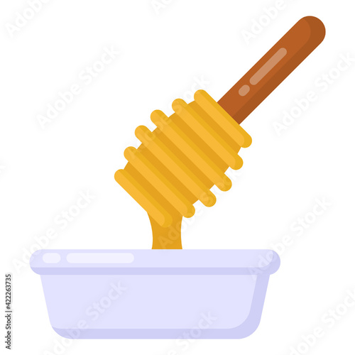 
Flat editable trendy icon of honey dip 

