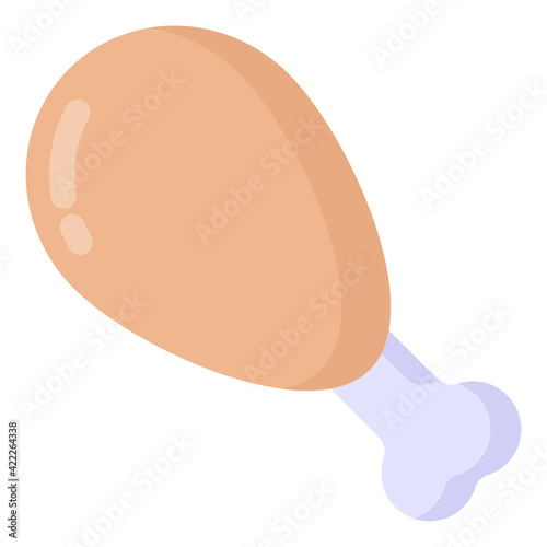 
Flat editable trendy icon of drumstick 

