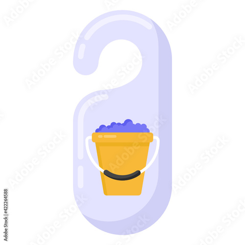 
Door tag hanger flat icon 

