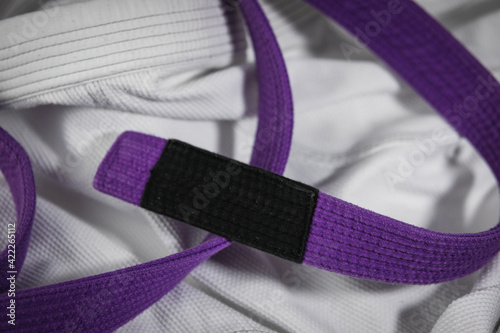 A Brazilian Jiu Jitsu Gi and a Purple Belt