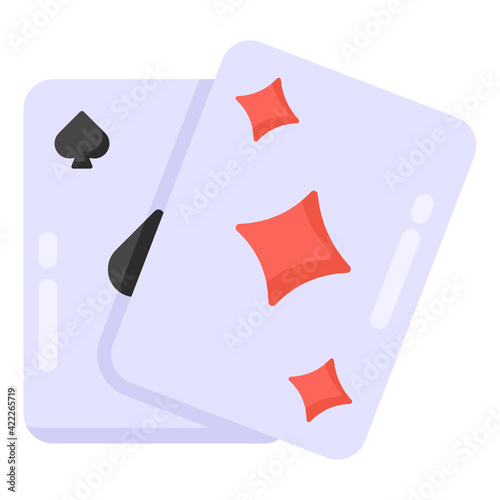  Poker icon design card game, vector design of gambling