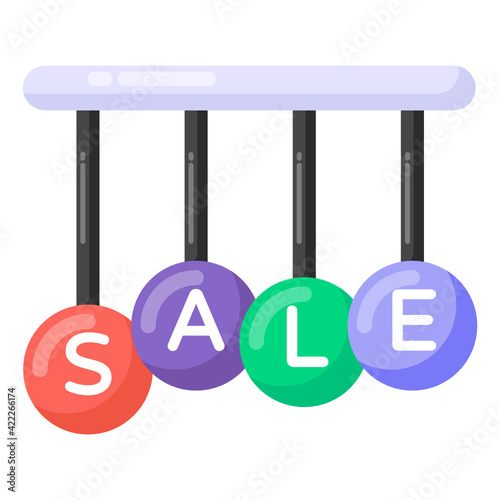 
Sale coupons in flat trendy icon style 

